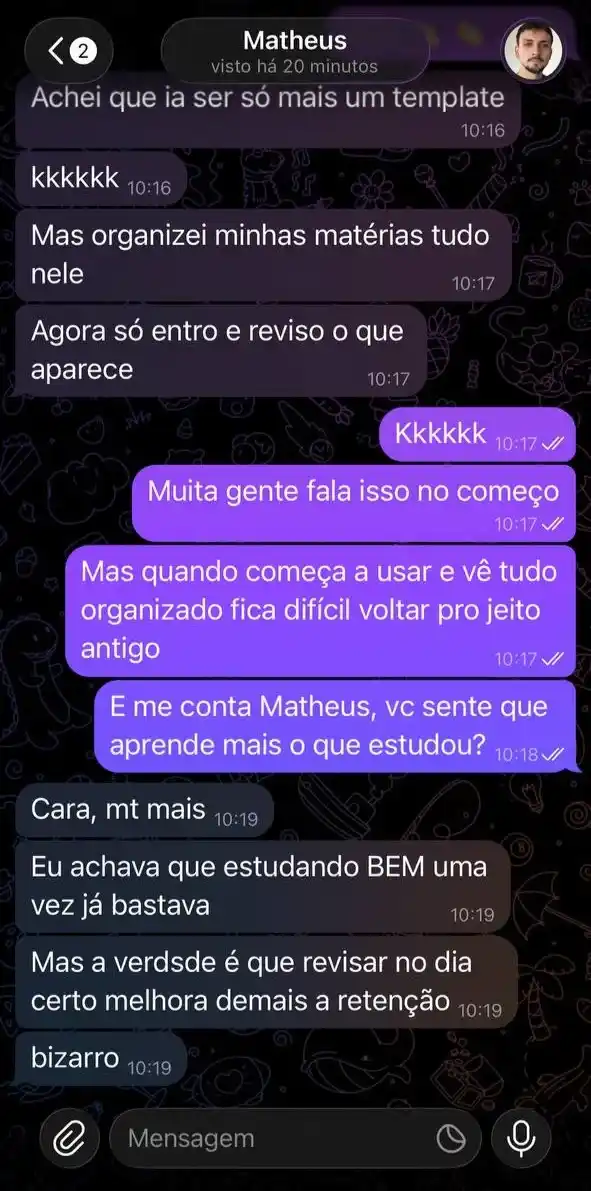 Feedback de estudante