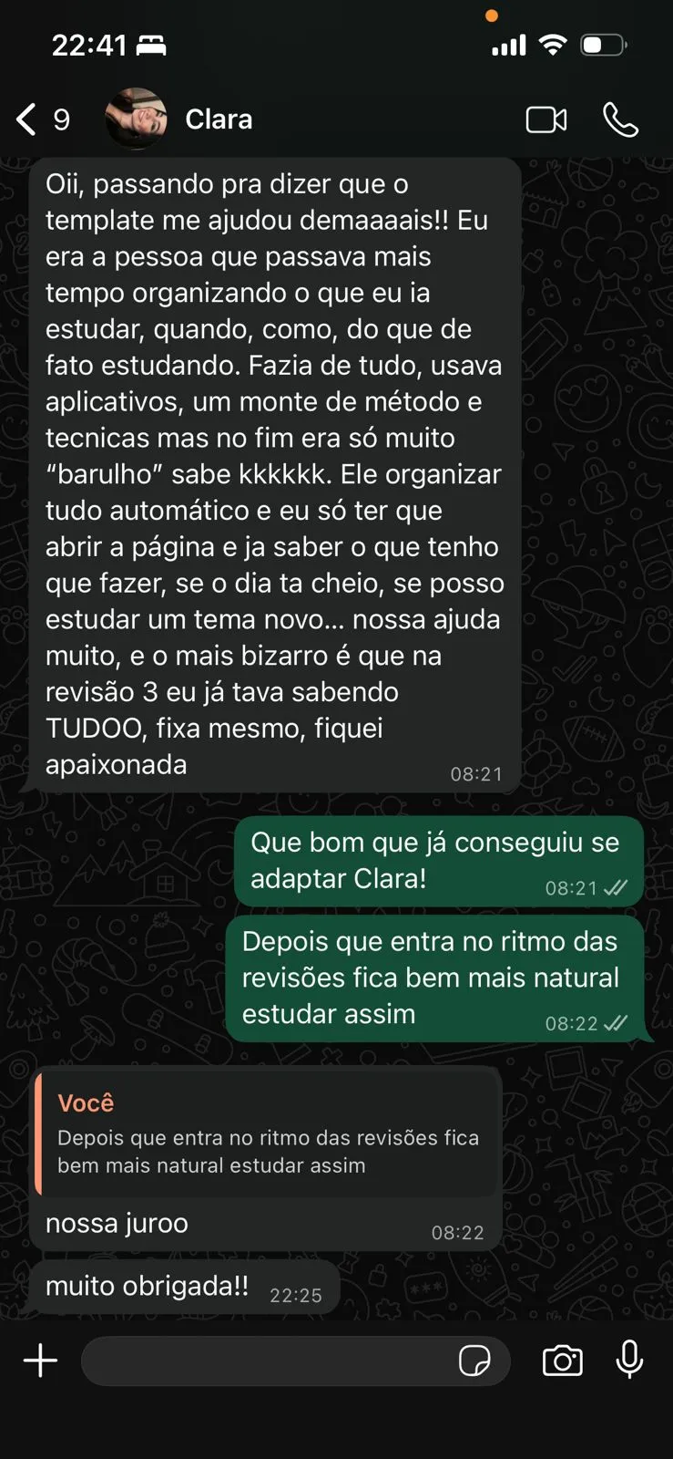 Feedback de estudante